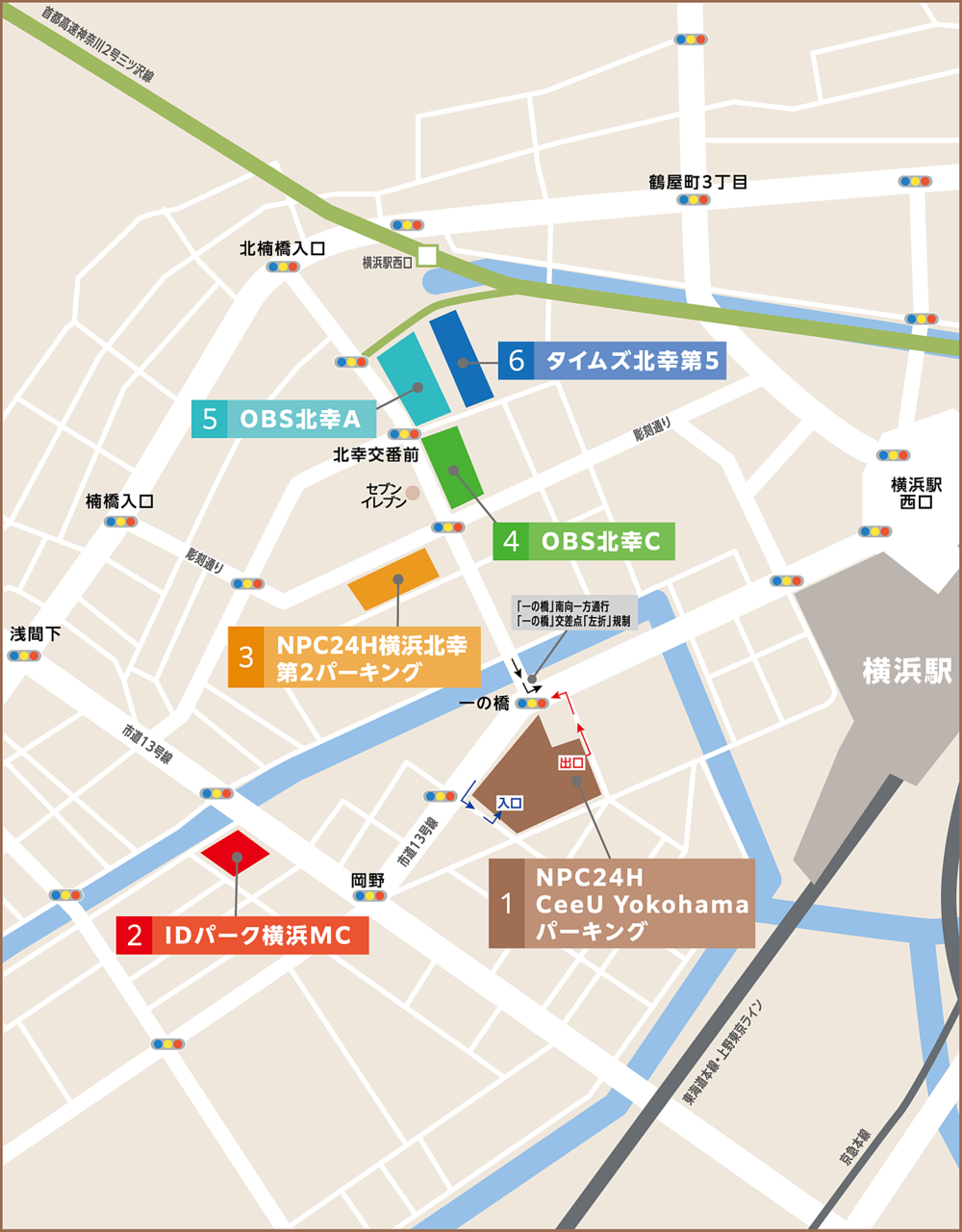 CeeU Yokohamaのパーキングマップ