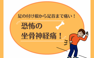 足の付け根から足首まで痛い！恐怖の坐骨神経痛！