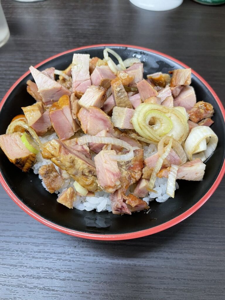 横濱家系ラーメン 勝鬨家、チャーシューまぶし丼 ￥300