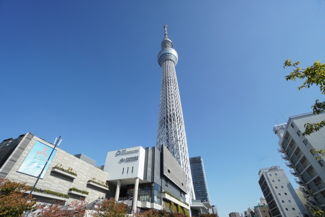 高さ634ｍの電波塔
東京スカイツリー