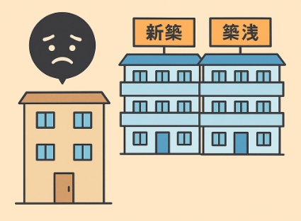 同じような間取り・築年数の物件が近隣に多数あると、価格競争や設備競争に巻き込まれがち