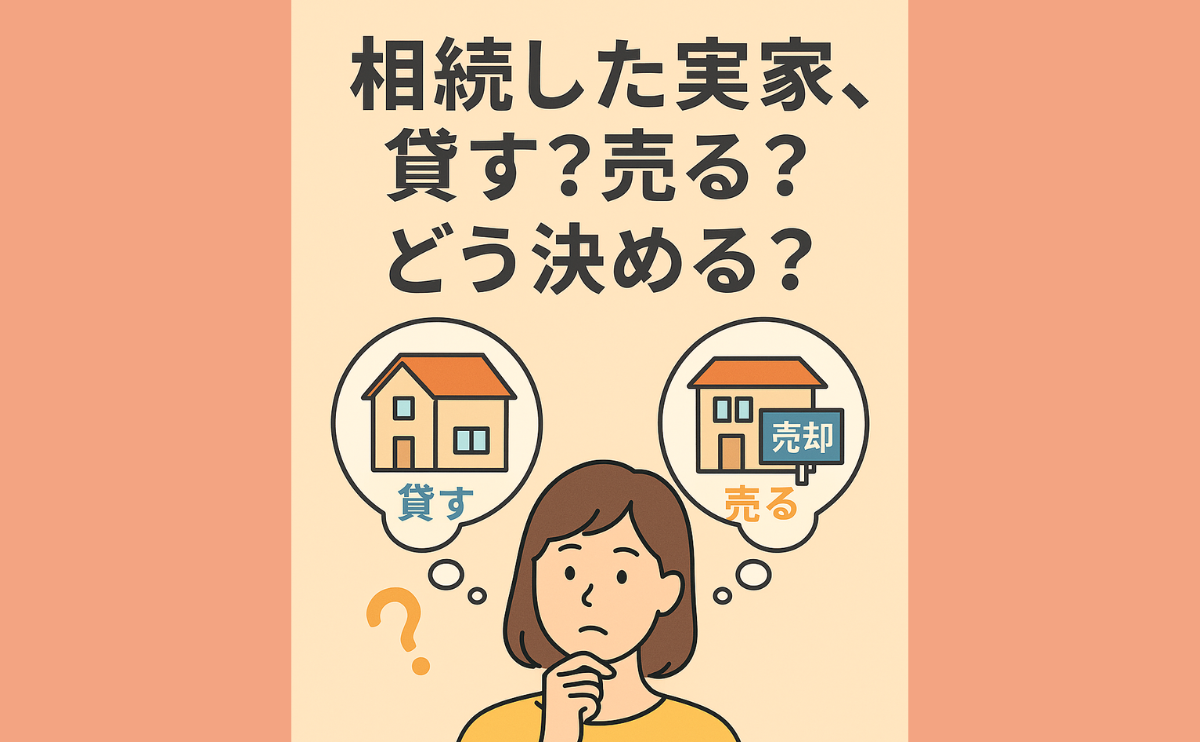 相続した実家、貸す?売る?どう決める?