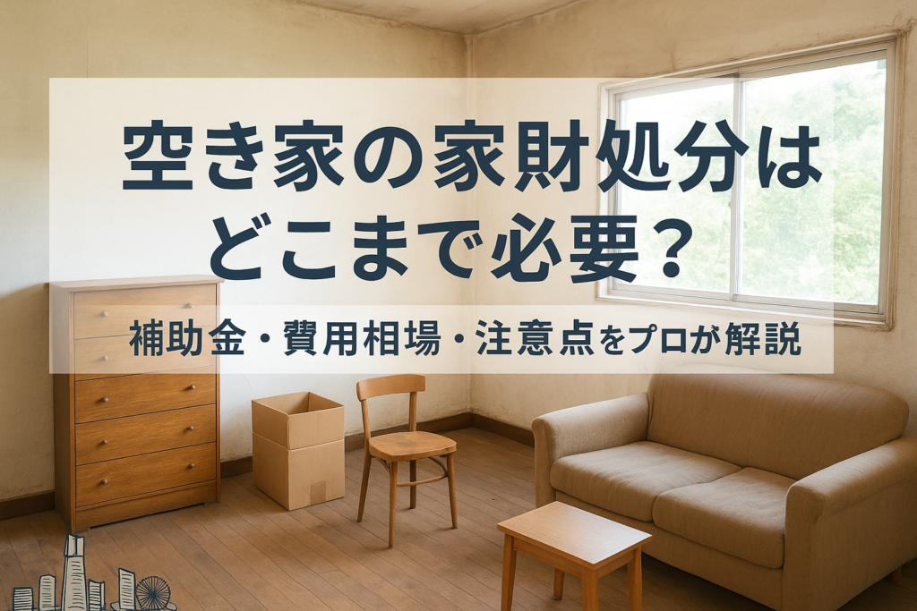空き家の家財処分はどこまで必要？補助金・費用相場・注意点をプロが解説