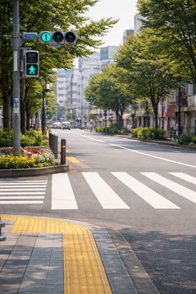 横断歩道・信号待ちの写真