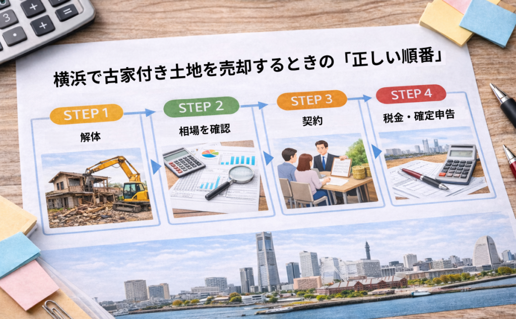 横浜で古家付き土地を売却するときの「正しい順番」