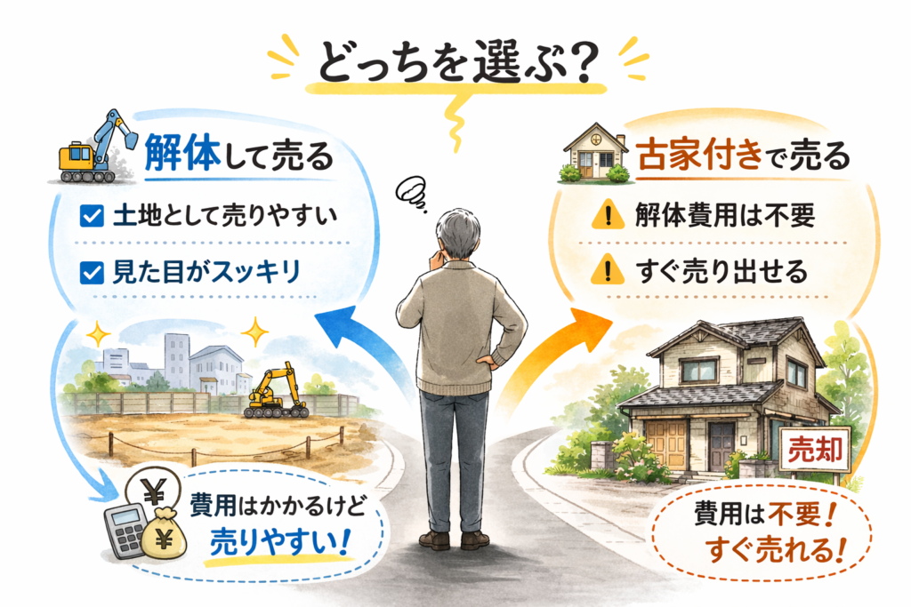 解体してから売る？それとも古家付き？