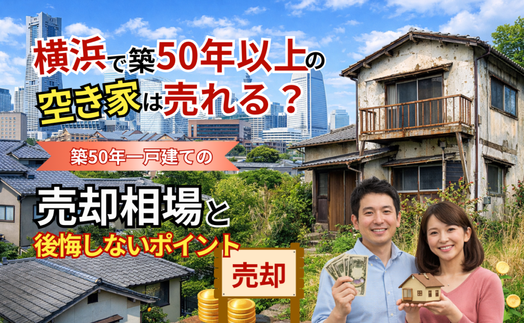 横浜で築50年以上の空き家は売れる?築50年一戸建ての売却相場と後悔しないポイント