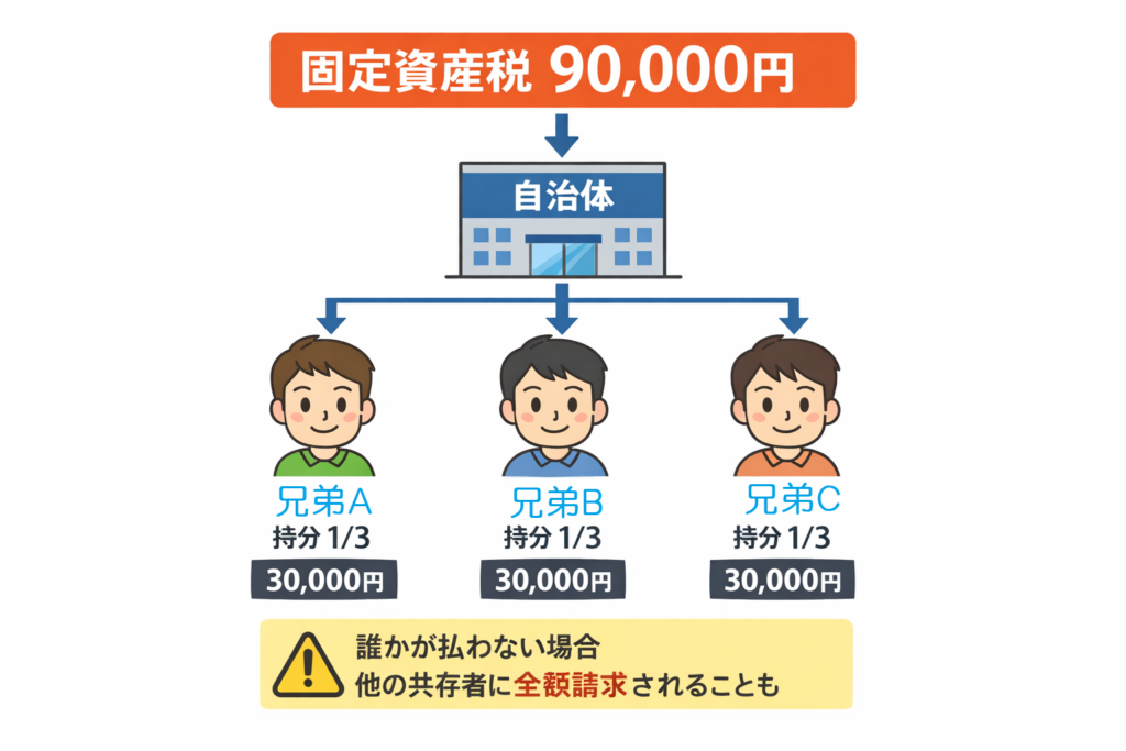 固定資産税は共有者全員に納税義務がある