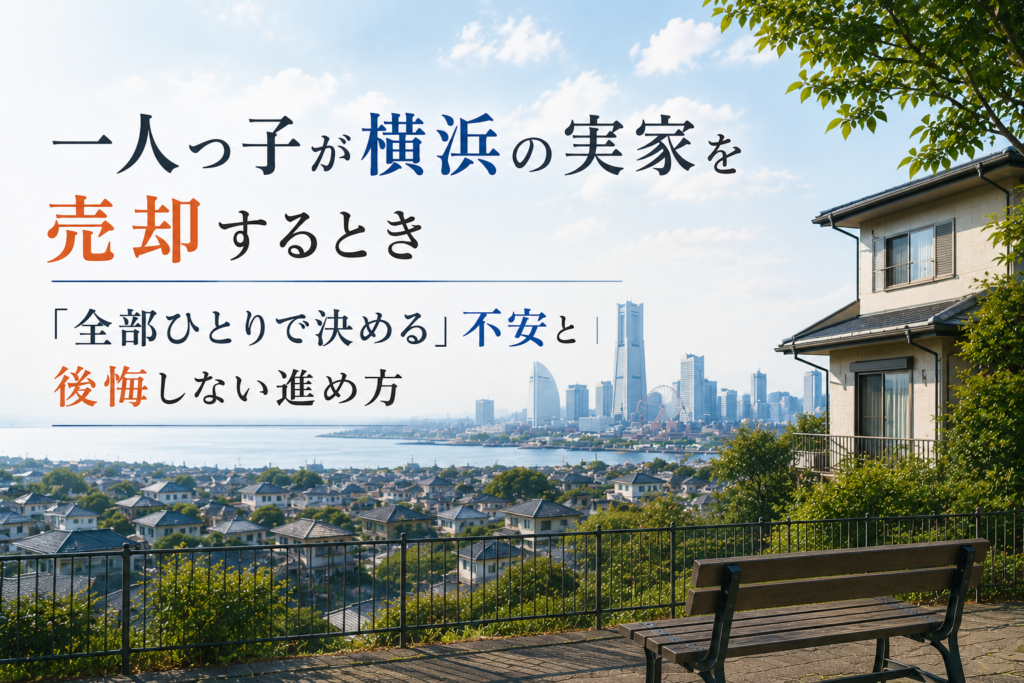 一人っ子が横浜の実家を売却するとき｜「全部ひとりで決める」不安と後悔しない進め方