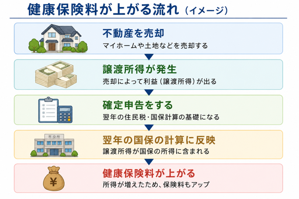 不動産を売却すると健康保険料が上がる理由