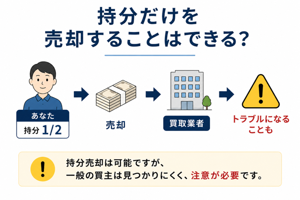 持分だけを売却することはできる？リスクと現実