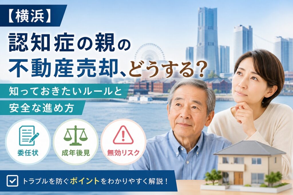 【横浜】認知症の親の不動産売却、どうする？知っておきたいルールと安全な進め方