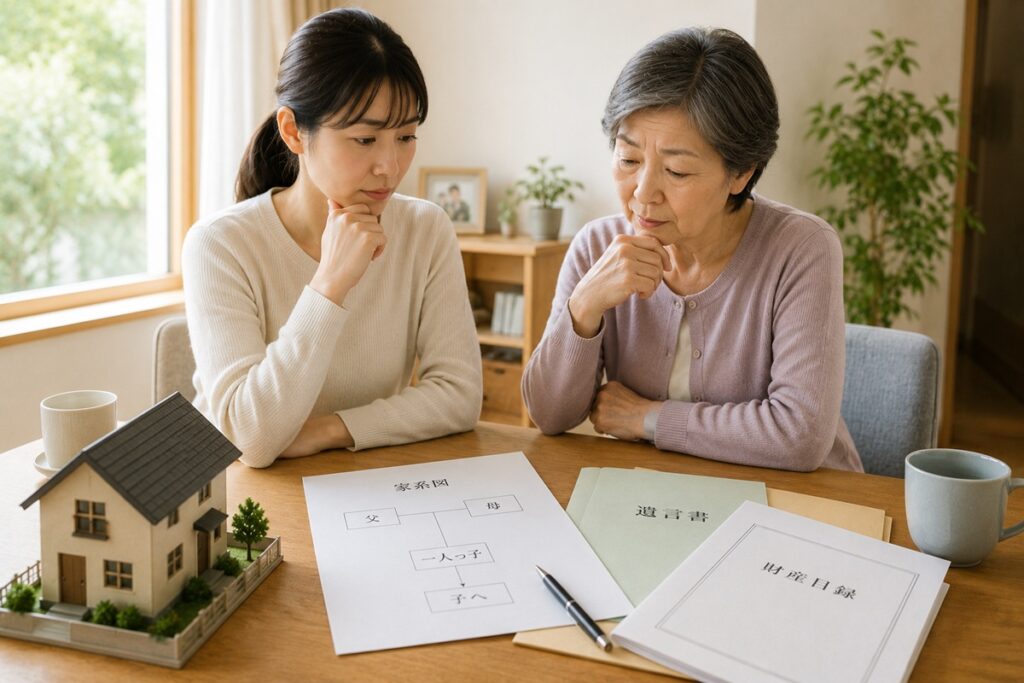 親子・家・書類のイメージ画像
