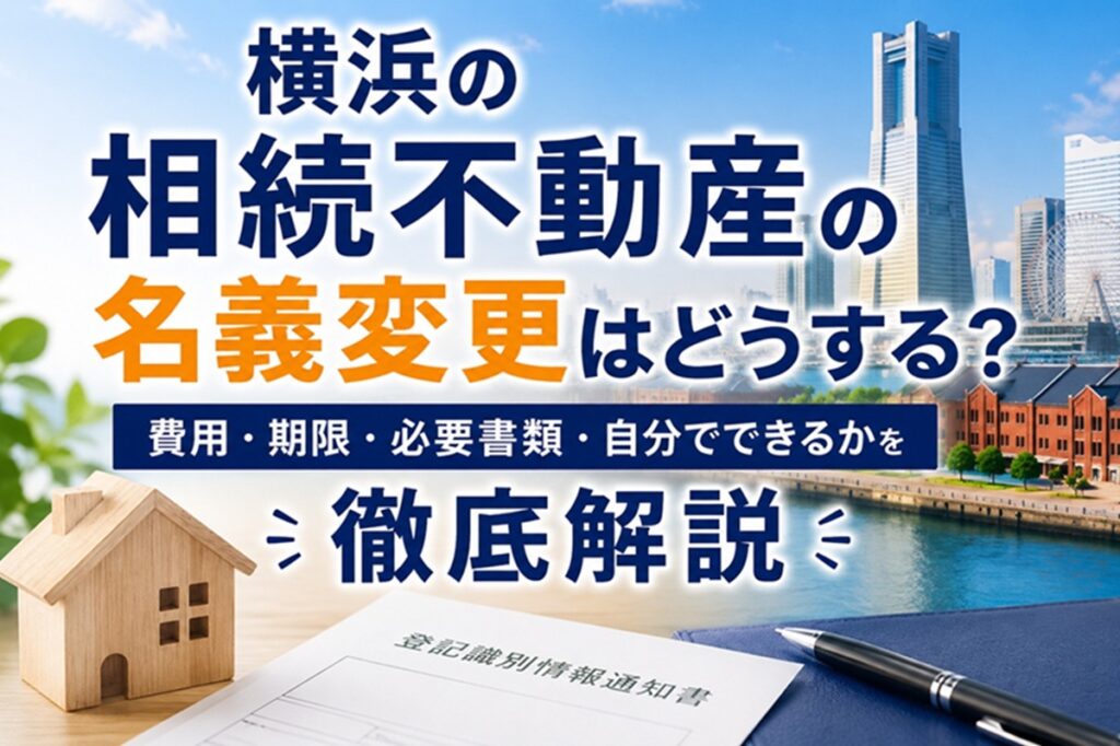 横浜の相続不動産の名義変更はどうする？費用・期限・必要書類・自分でできるかを徹底解説