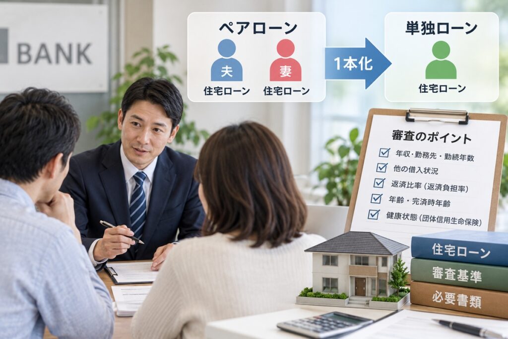 ペアローンを1本化する方法｜審査の現実と注意点