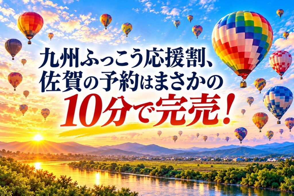 九州ふっこう応援割、佐賀の予約はまさかの10分で完売！