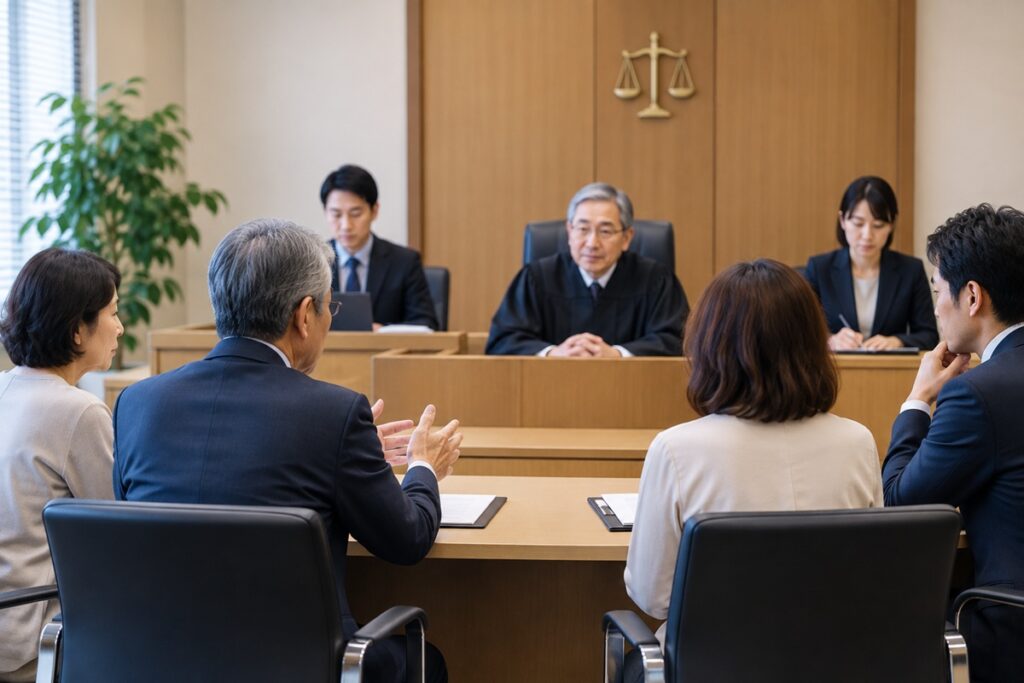調停でまとまらなければ審判へ